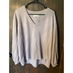 Urban Outfitters Mauve V-Neck Oversized Pullover Sweater Small